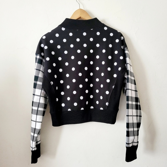 Champion x Urban Outfitters Mixed Print Mock Neck Sweatshirt  Small - Picture 3 of 12